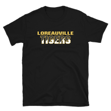 Load image into Gallery viewer, Loreauville Tigers Design on Black Apparel
